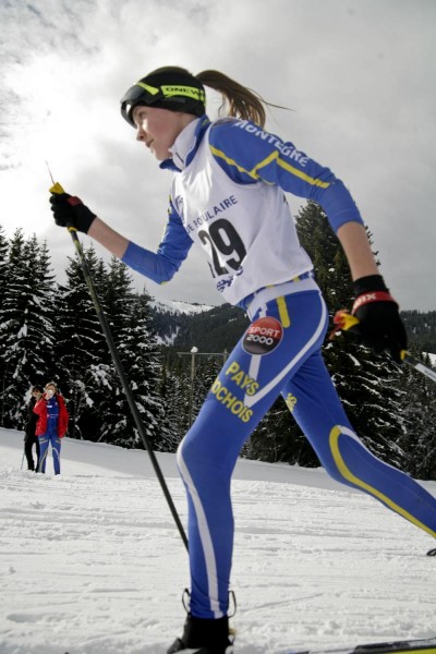 Victoire de Claudie lors du biathlon minime