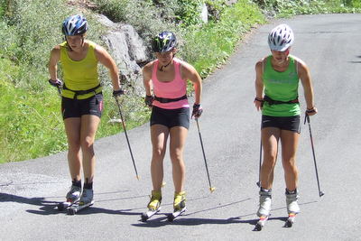 Fanny, Sarah et Solène à l'entraînement