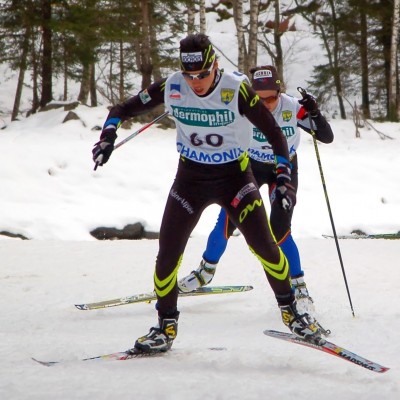 Aurélie Dabudyk, lors de la Coupe de Alpes à Chamonix