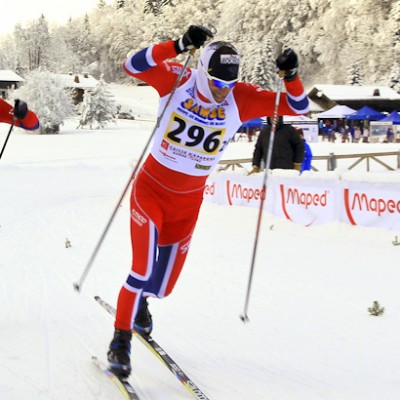 Jean-Marc Gaillard dans le sprint d'arrivée