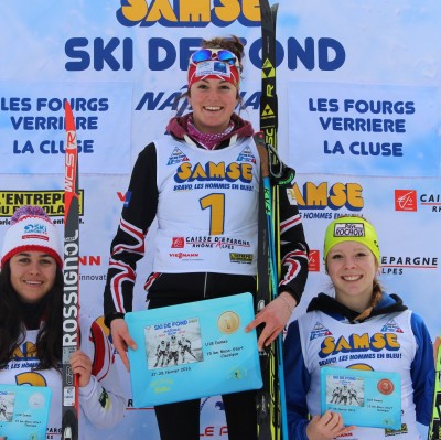 Mélissa Gal, sur la 3e marche du podium (photo FFS©)