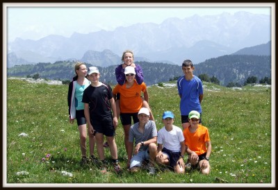 Au sommet de Sous-Dîne, avec les cadets